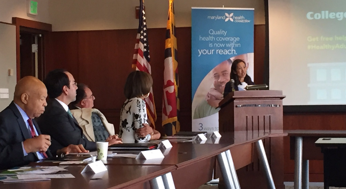 Dr. Wen Speaking at the Maryland Health Connection College Enrollment Kickoff.PNG